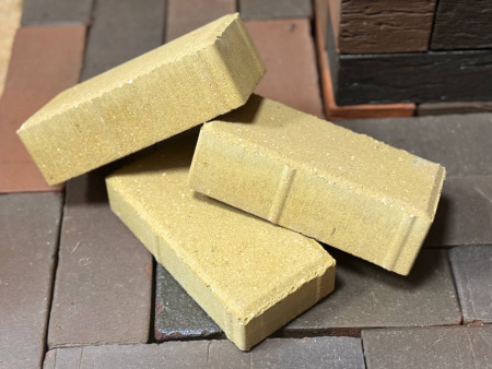 Брусчатка «Кирпич» 200x100x60 (2,6 кг.) жёлтая